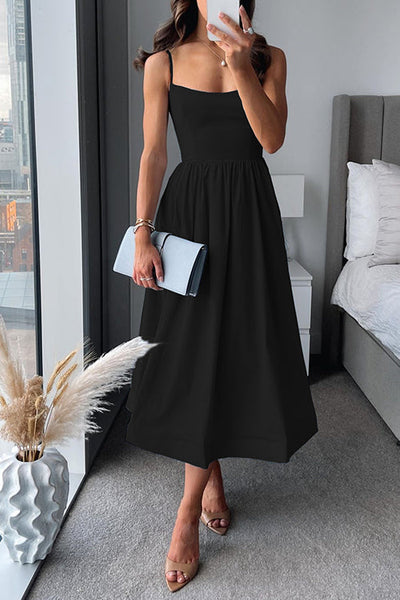 Lynora™ | Abito Midi con Spalline Sottili