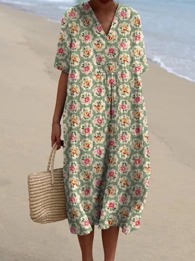 Maja | Vintage blomstret kjole - Limited Edition